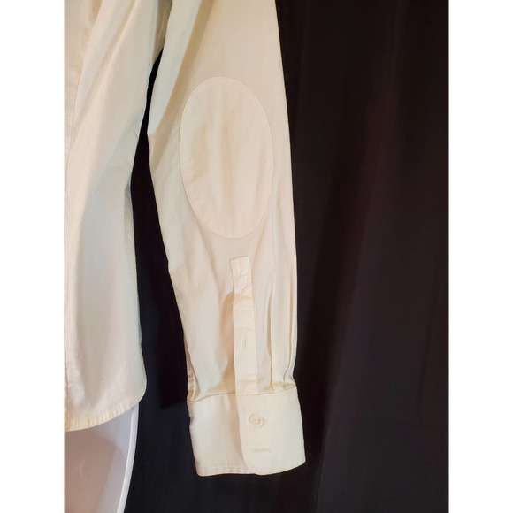Talbots 8P Stretch White Button-down with Elbow Patches - Picture 3 of 5